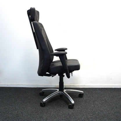 BMA Axia Focus Ergonomische Bureaustoel | Zwart leer