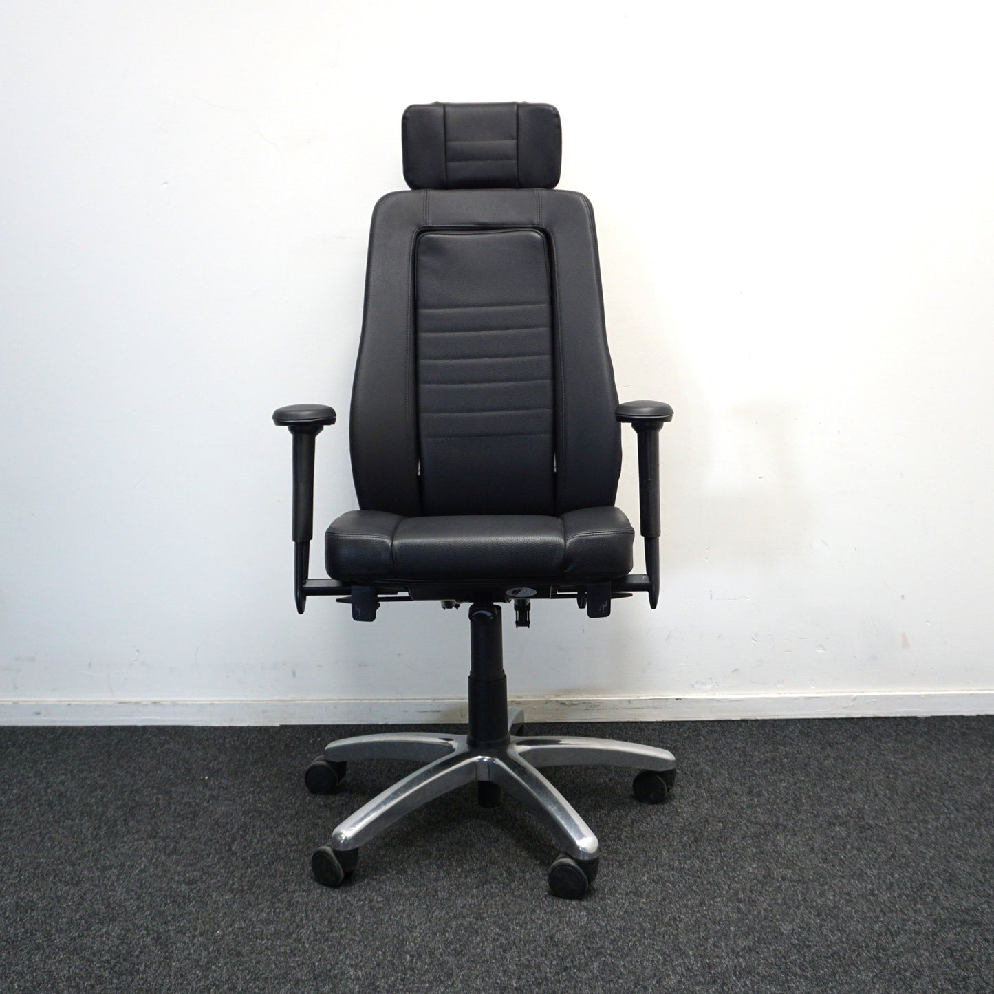 BMA Axia Focus Ergonomische Bureaustoel | Zwart leer