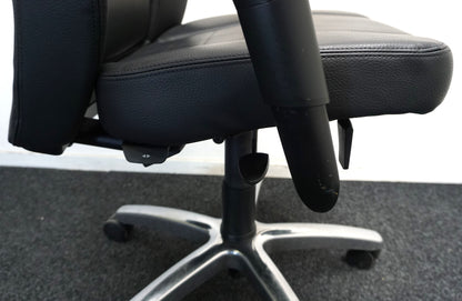 BMA Axia Focus Ergonomische Bureaustoel | Zwart leer