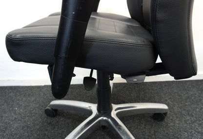BMA Axia Focus Ergonomische Bureaustoel | Zwart leer