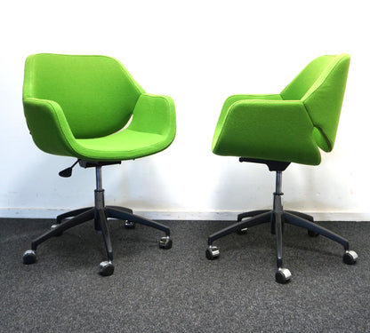 Artifort Gap Bureaustoelen | Vergaderstoelen | Groen | Verrijdbaar