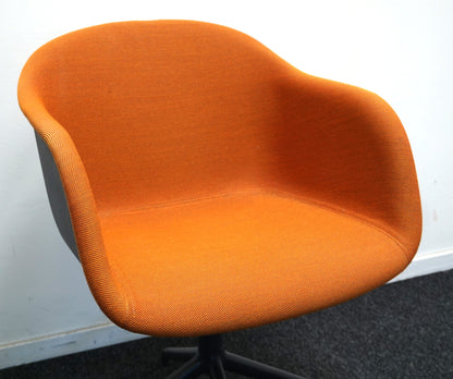 Muuto Fiber Vergaderstoelen | Oranje | Gemêleerd | Draaibaar