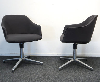 Vitra Softshell Design Stoelen | Vergaderstoel | Antraciet