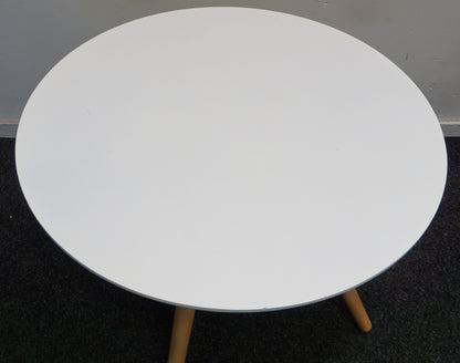 Design Salontafel | Bijzettafel | ø 75 | hoogte 50 cm | Wit