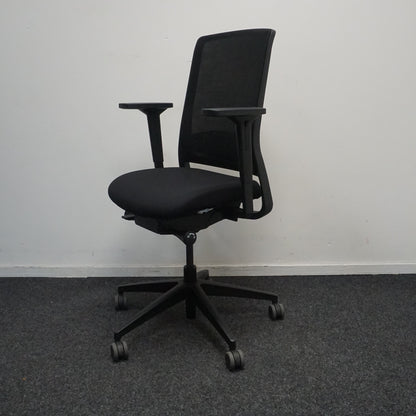 Gispen Zinn Bureaustoel | Nieuw Gestoffeerd | Zwart / Zwart