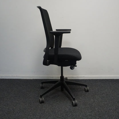 Gispen Zinn Bureaustoel | Nieuw Gestoffeerd | Zwart / Zwart