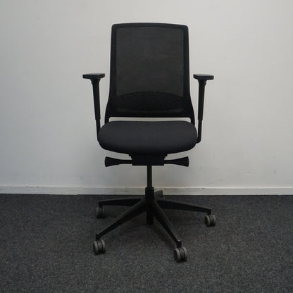 Gispen Zinn Bureaustoel | Nieuw Gestoffeerd | Zwart / Zwart