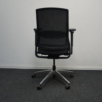 Gispen Zinn Bureaustoel | Nieuw Gestoffeerd | Zwart / Chroom | NPR