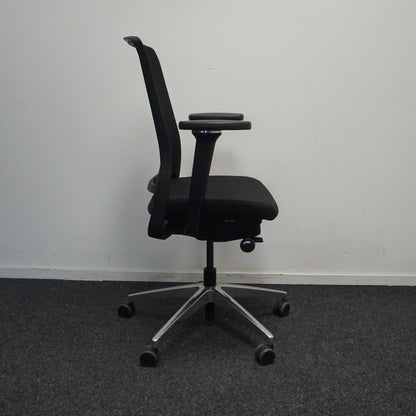 Gispen Zinn Bureaustoel | Nieuw Gestoffeerd | Zwart / Chroom | NPR