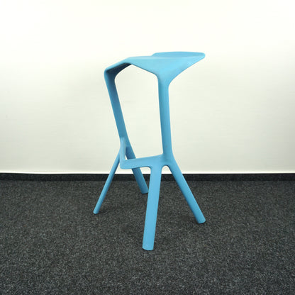 Plank Miura Design Barkruk | Blauw | Zithoogte 78 cm