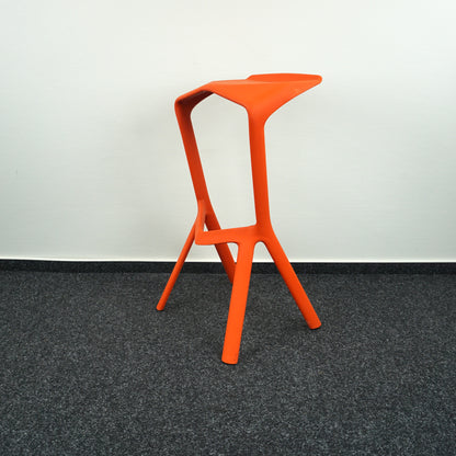Plank Miura Design Barkruk | Oranje | Zithoogte 78 cm