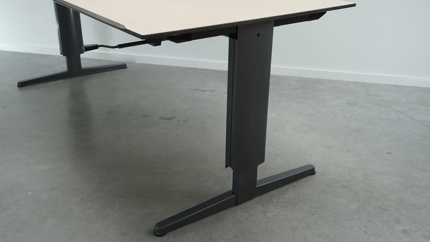 Aspa Slingerbureau | 200 x 85 cm | Ahorn | Hoogte verstelbaar 62 - 85 cm