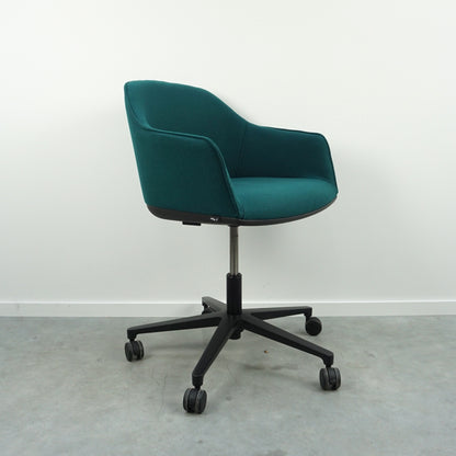Vitra Softshell Vergaderstoel | Groen | Verrijdbaar