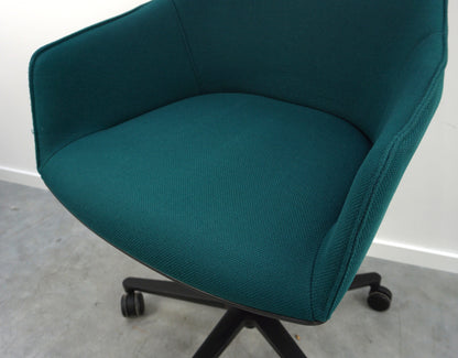 Vitra Softshell Vergaderstoel | Groen | Verrijdbaar