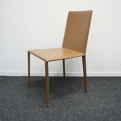 Arper Norma Design Stoel | Leer | Beige