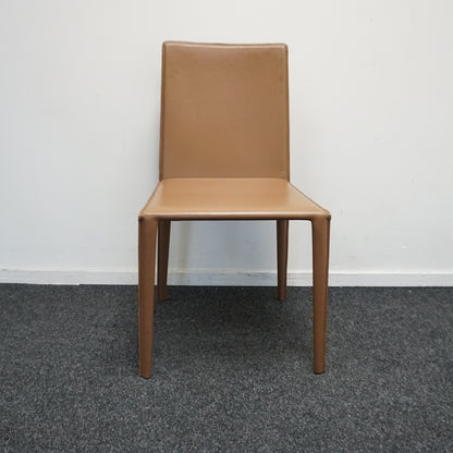 Arper Norma Design Stoel | Leer | Beige