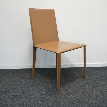 Arper Norma Design Stoel | Leer | Beige