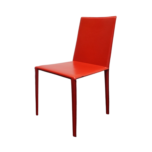 Arper Norma Design Stoel | Leer | Rood