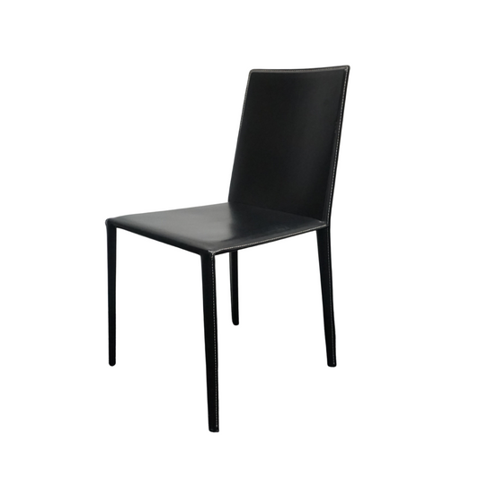 Arper Norma Design Stoel | Leer | Zwart