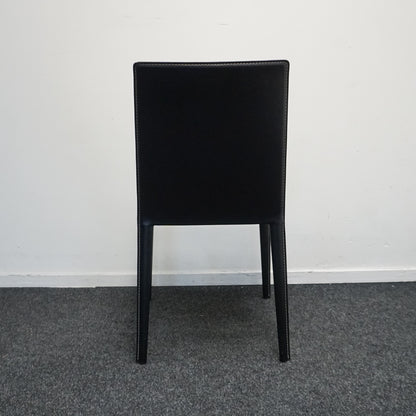 Arper Norma Design Stoel | Leer | Zwart
