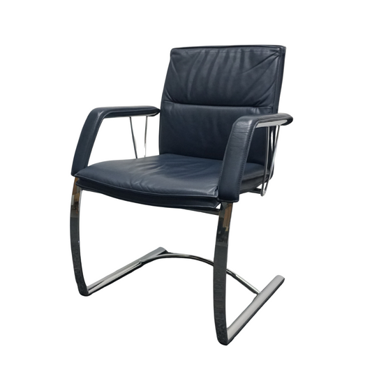 Sitag Vergaderstoel | Leer | Donkerblauw