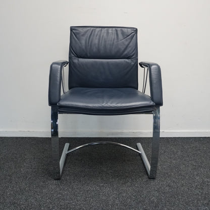 Sitag Vergaderstoel | Leer | Donkerblauw