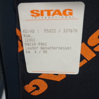 Sitag Vergaderstoel | Leer | Donkerblauw