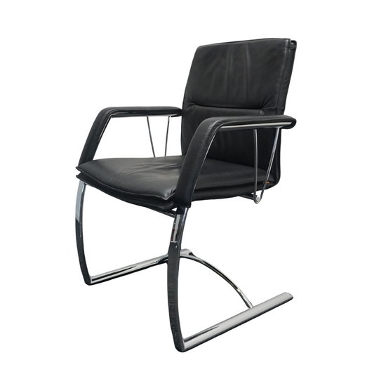 Sitag Vergaderstoel | Leer | Zwart