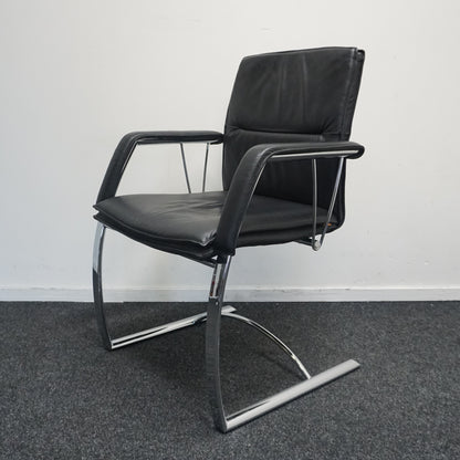 Sitag Vergaderstoel | Leer | Zwart