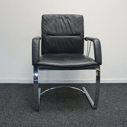 Sitag Vergaderstoel | Leer | Zwart