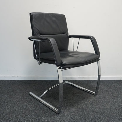 Sitag Vergaderstoel | Leer | Zwart