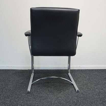 Sitag Vergaderstoel | Leer | Zwart