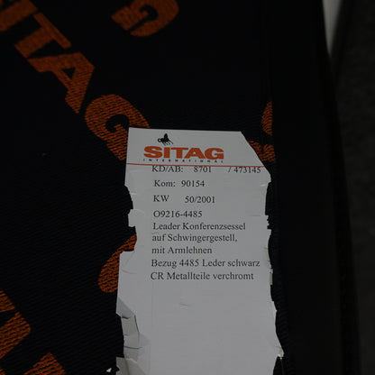 Sitag Vergaderstoel | Leer | Zwart
