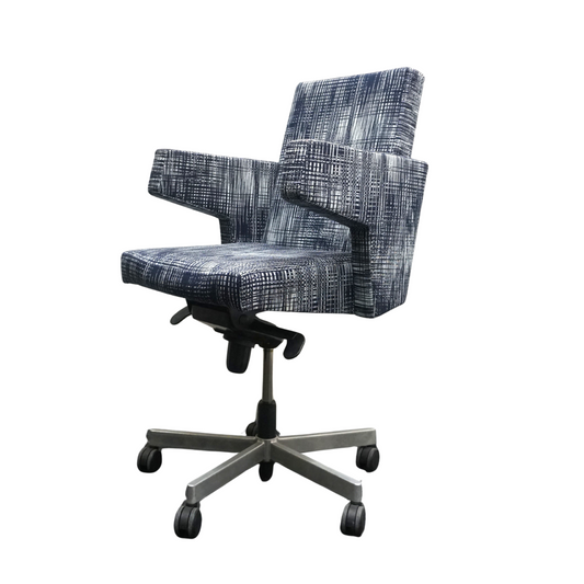 Cowerk Kluptoo Shoot Vergaderstoel | Blauw / Wit Motief