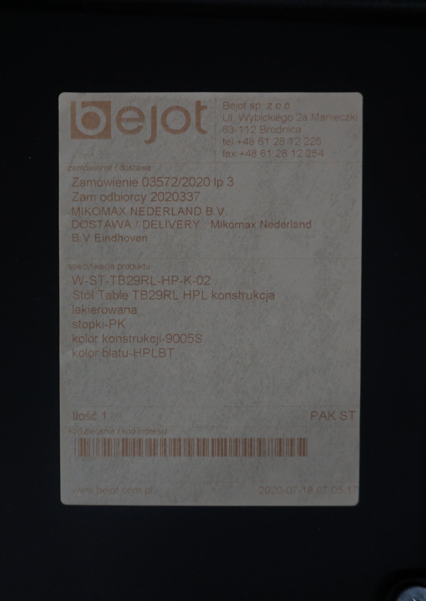 Bejot Design Bijzettafel | Zwart | 70 x 50 cm