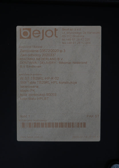 Bejot Design Bijzettafel | Zwart | 70 x 50 cm
