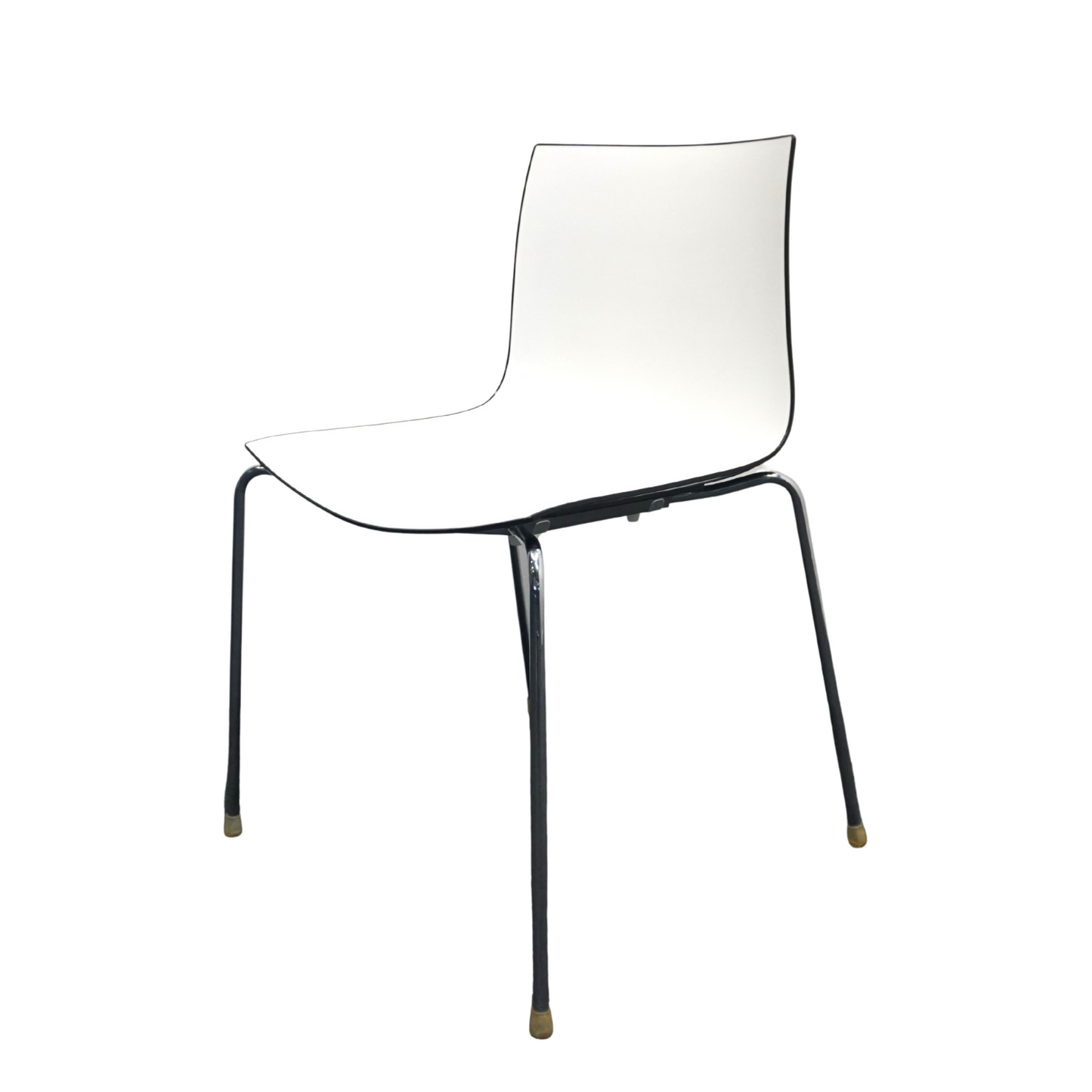 Arper Catifa 46 Design Stoel | Wit / Zwart | Kunststof