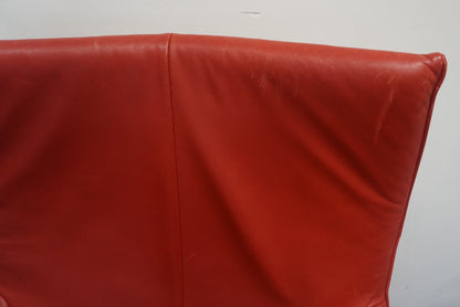 Montis Charly Design Fauteuil | Rood Leer | Verrijdbaar