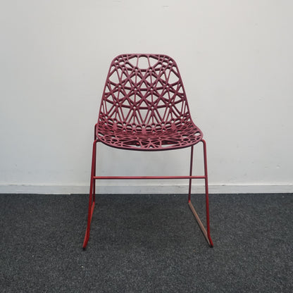 Crassevig Nett Design Stoel | Kantinestoel | Bordeaux Rood