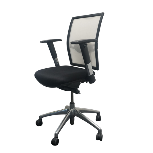 Bureaustoel Rhea | Ergonomisch | Zwart / Wit