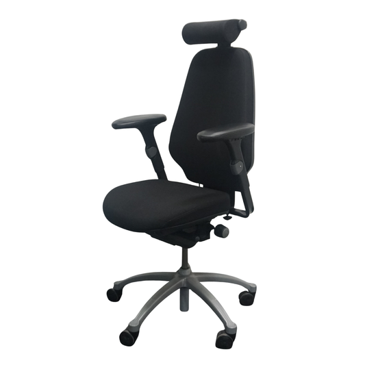 RH Logic 400 Bureaustoel | Hoofdsteun | Lendepomp | Zwart