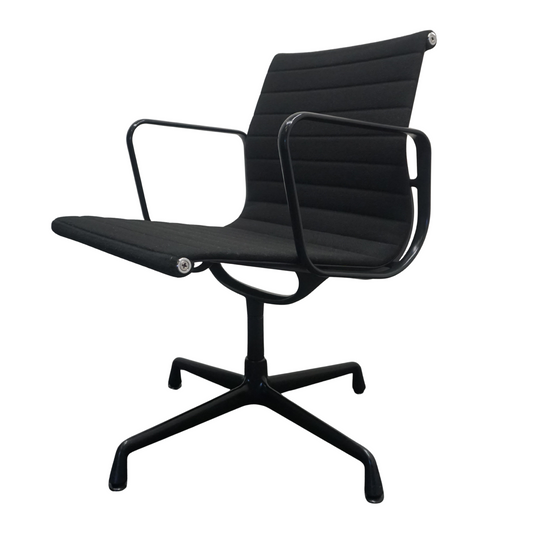 Vitra Eames EA 108 Design Vergaderstoel | Zwart / Zwart | Hopsak
