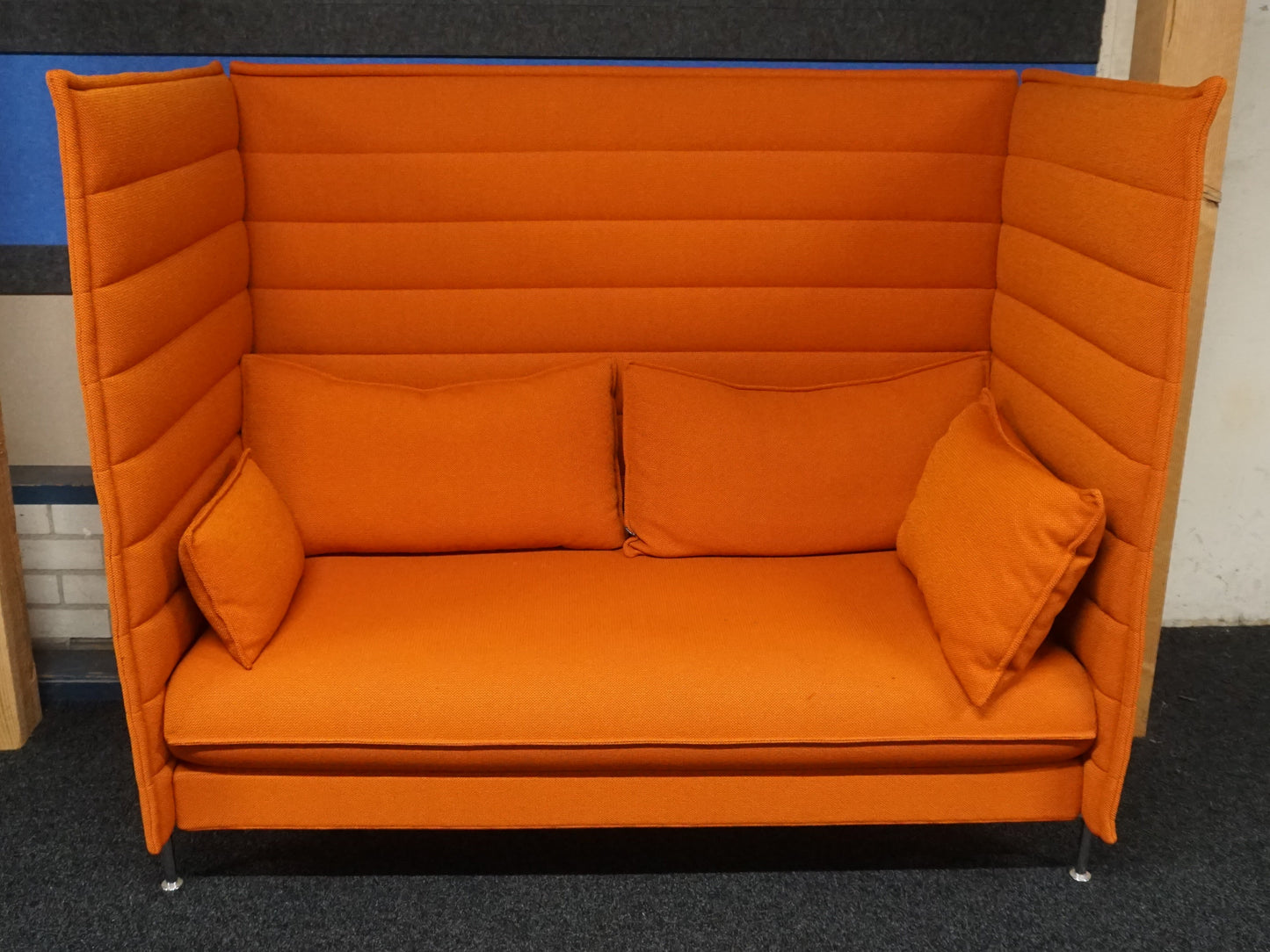 Vitra Alcove Highback Design Bank | Akoestische Bank | 2-zits | Oranje