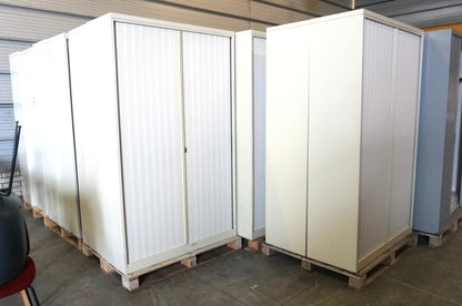Drentea Roldeurkast | Archiefkast | 197 x 120 x 45 cm | Creme Wit