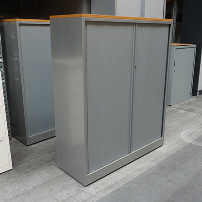 Ahrend Roldeurkast | Archiefkast | 145 x 120 x 45 cm | Grijs | Houten topblad