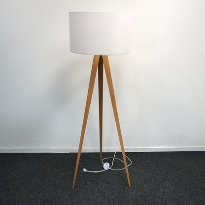 Zuiver Tripod Vloerlamp | Design Lamp | Wit / Hout
