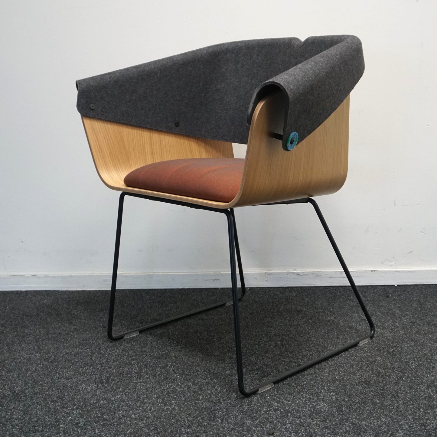 Vepa Whale Tail Design Stoel | Grijs / Hout