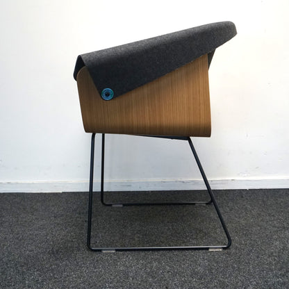 Vepa Whale Tail Design Stoel | Grijs / Hout