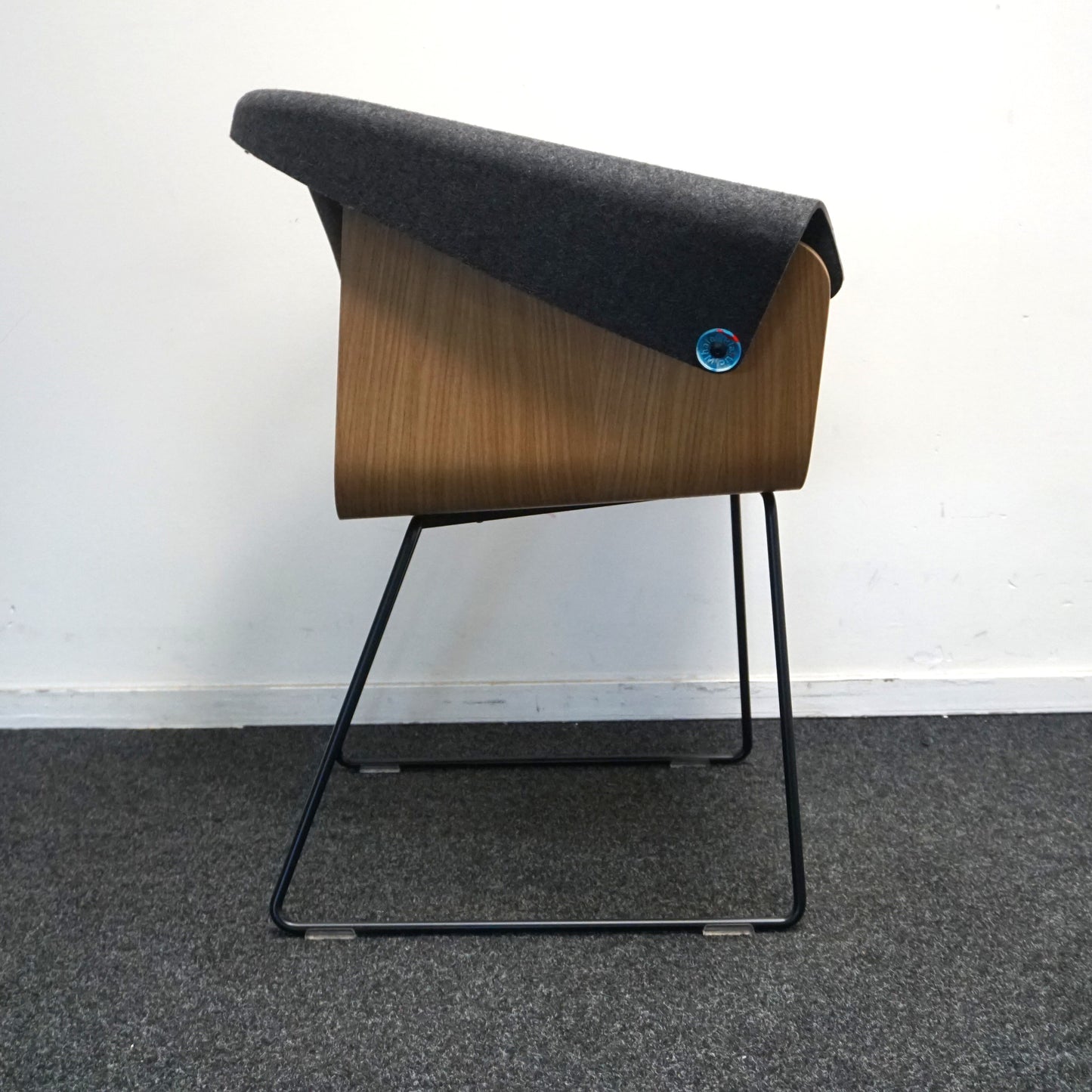 Vepa Whale Tail Design Stoel | Grijs / Hout