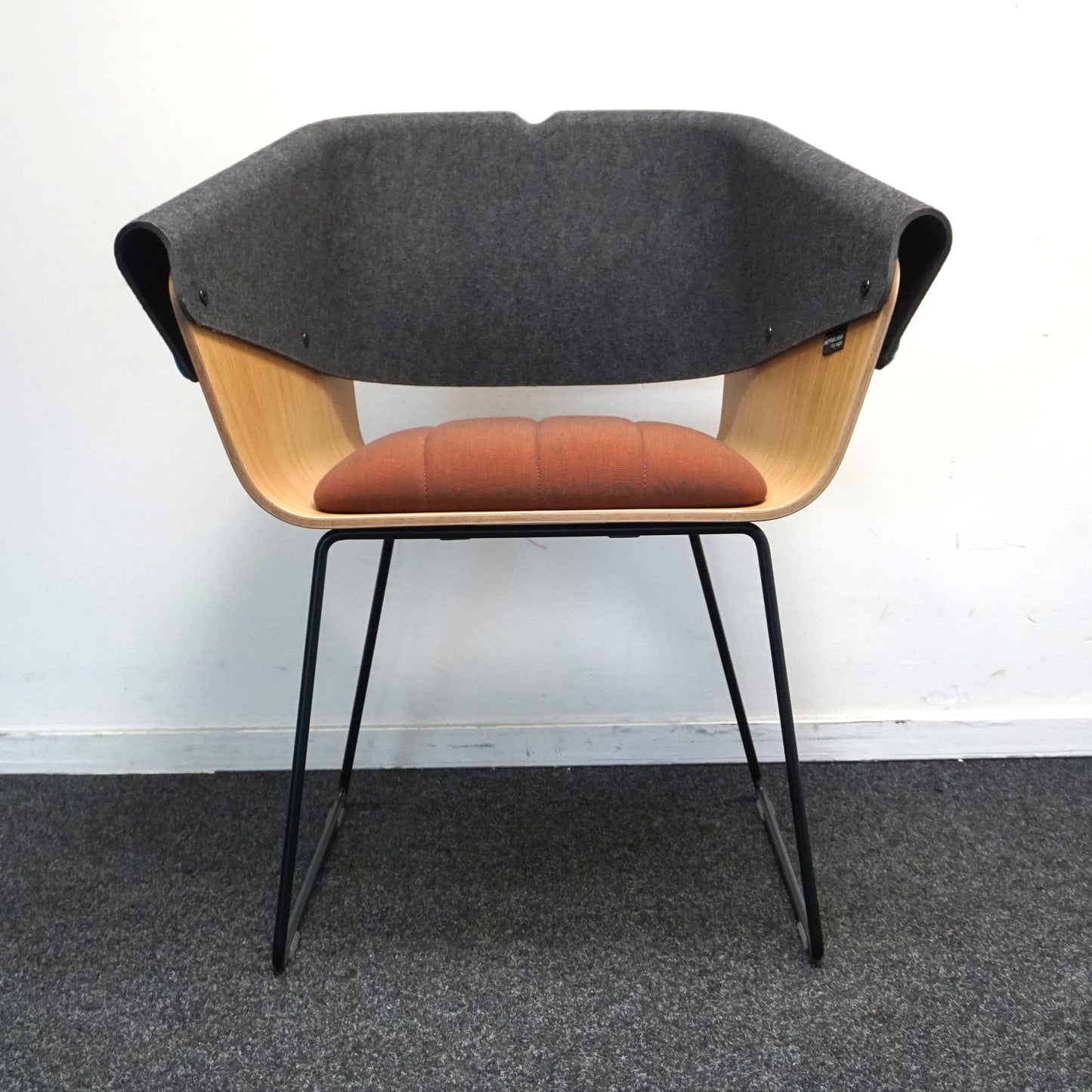 Vepa Whale Tail Design Stoel | Grijs / Hout